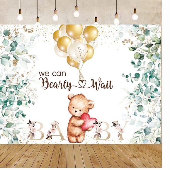 Neutral Baby Shower Backdrop for Boy's or Girl's - 7*5ft Vinyl High Resolution - Picture 2 of 2